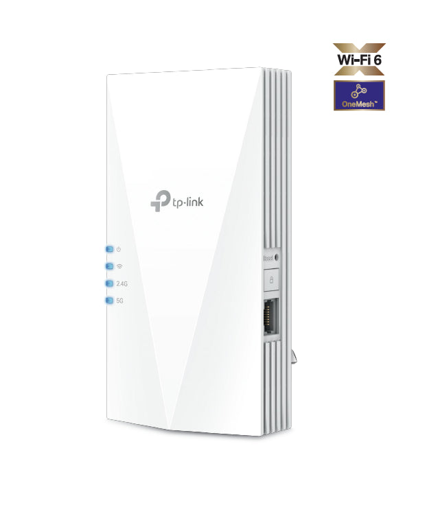 TP-Link RE500X AX1500 Wi-Fi Range Extender, WIFI6, OneMesh, Whole Home Coverage, AP Mode, Gigabit Ethernet Port TP-Link RE500X AX1500 Wi-Fi Range Extender, WIFI6, OneMesh, Whole Home Coverage, AP Mode, Gigabit Ethernet Port
